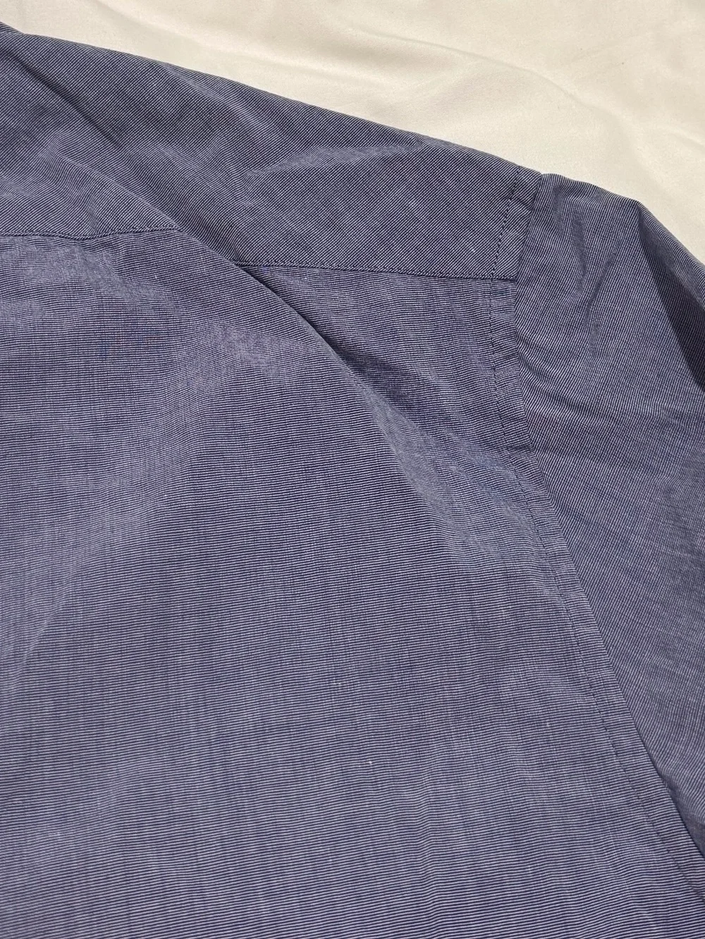 Banana Republic Poplin Slim Fit Long Sleeve Dress Shirt Navy 100% Cotton Large